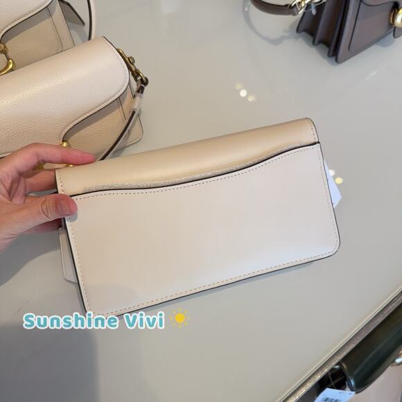 NWT Coach CX245 Tabby Chain Clutch Bag With Pave Crystals Chalk - Picture 4 of 7